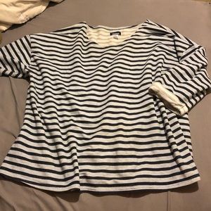 Grey striped sweater